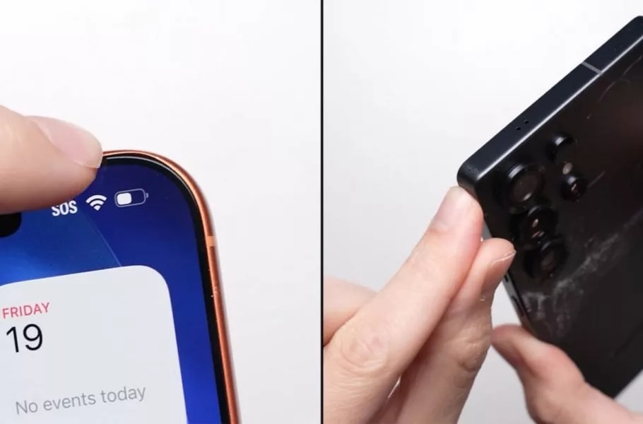 آسیب‌دیدگی بدنه آیفون 17 پرو مکس و گلکسی S25 اولترا پس از سقوط